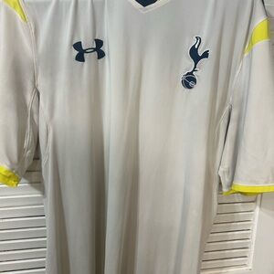 Under Armour White Tottenham Hotspur Training Jersey with Neon Yellow Accents